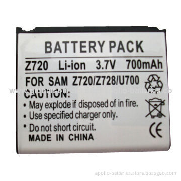 Hot sale mobile phone battery pack, 700mAh, for Samsung U708/SGH-U700/Z720/Z728/Z370